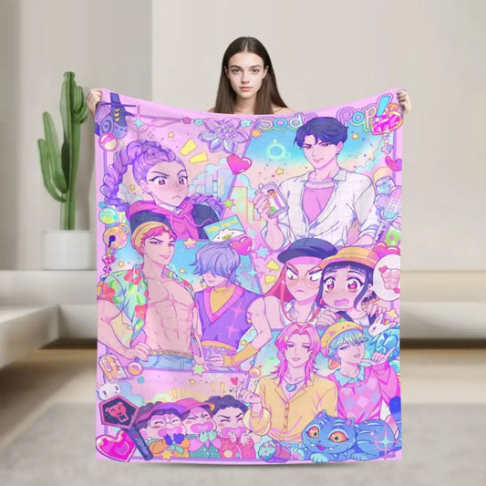 Guangdong Demon Hunters K Pop Cozy Flannel Blanket