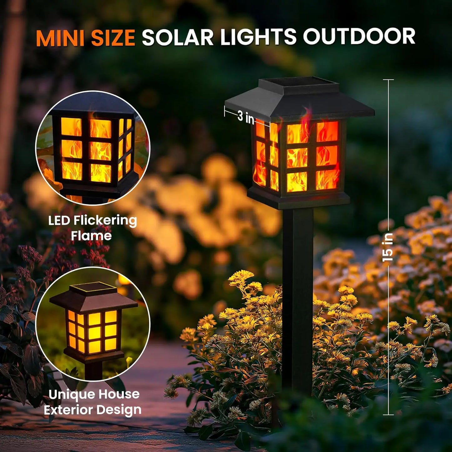 SZRSTHHign Outdoor Solar Torch Lights Flickering Flames