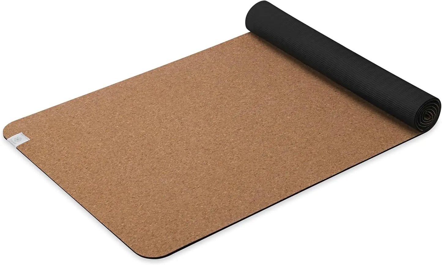 Premium Cork Yoga Mat Natural Cork Top Eco TPE Bottom