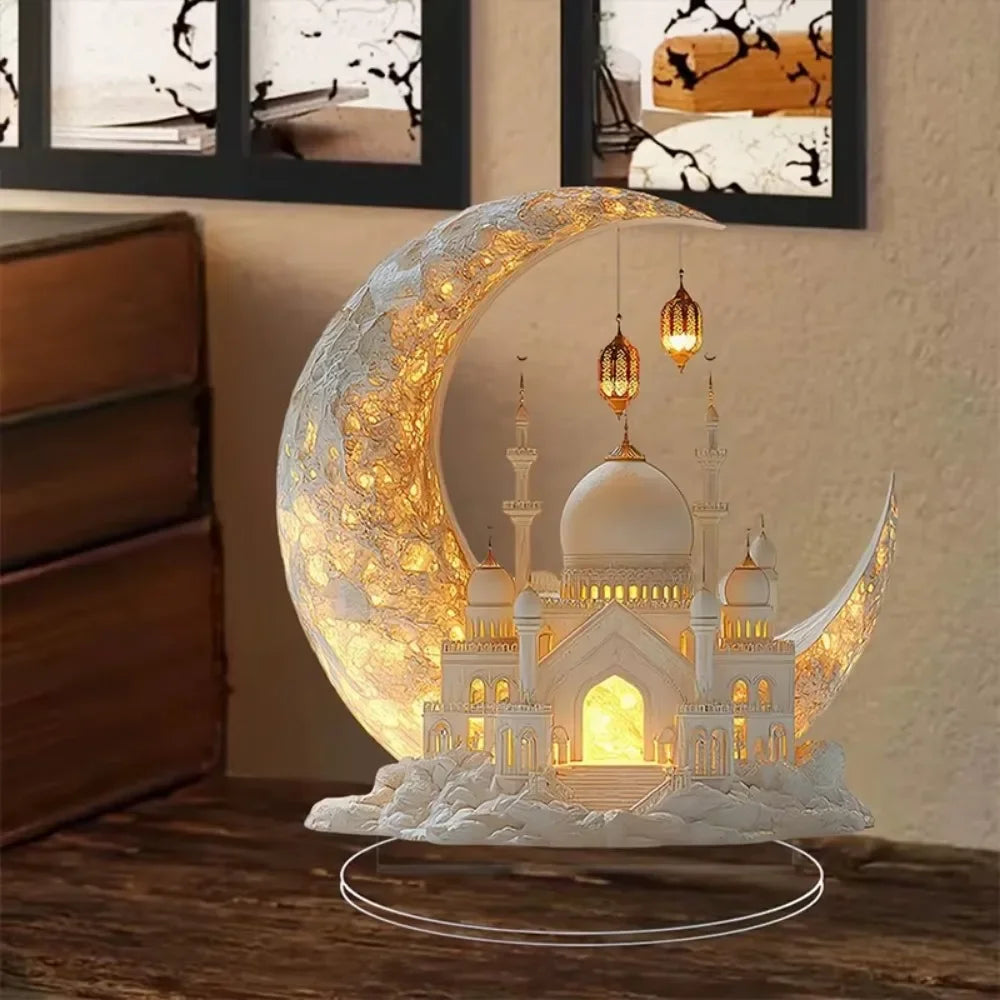 Hign-concerned Ramadan Acrylic Moon Ornaments Eid Mubarak
