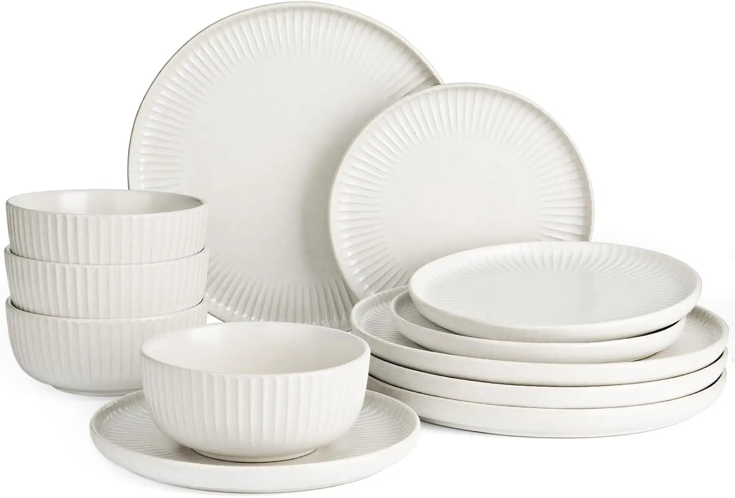 Starlight Dinnerware Set Plates And Bowls 12 Piece Dishware