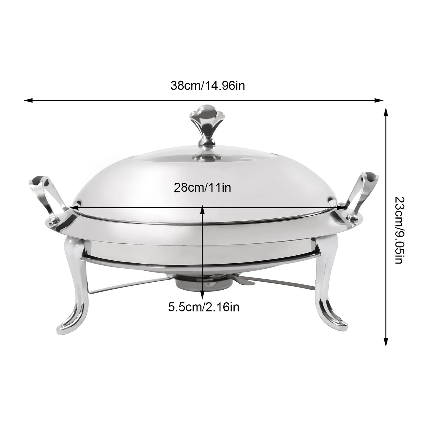 Stainless Steel Chafing Dish 3L Capacity Buffet Warmer