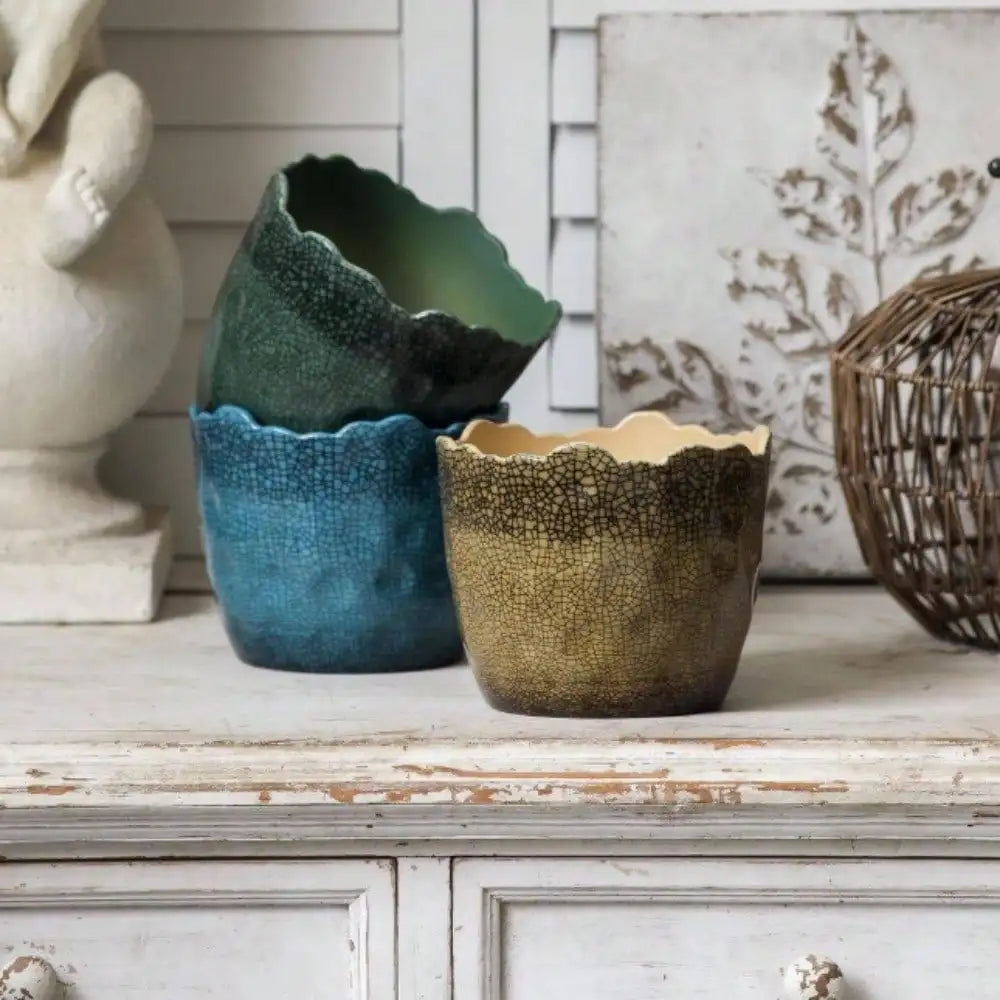 Hign-concerned Modern Glazed Polystone Planter Indoor