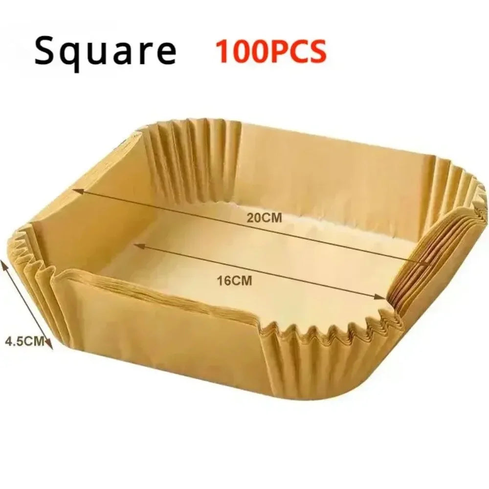 Air Fryer Paper Disposable Square Round Pastry Molds Nonstick Pads