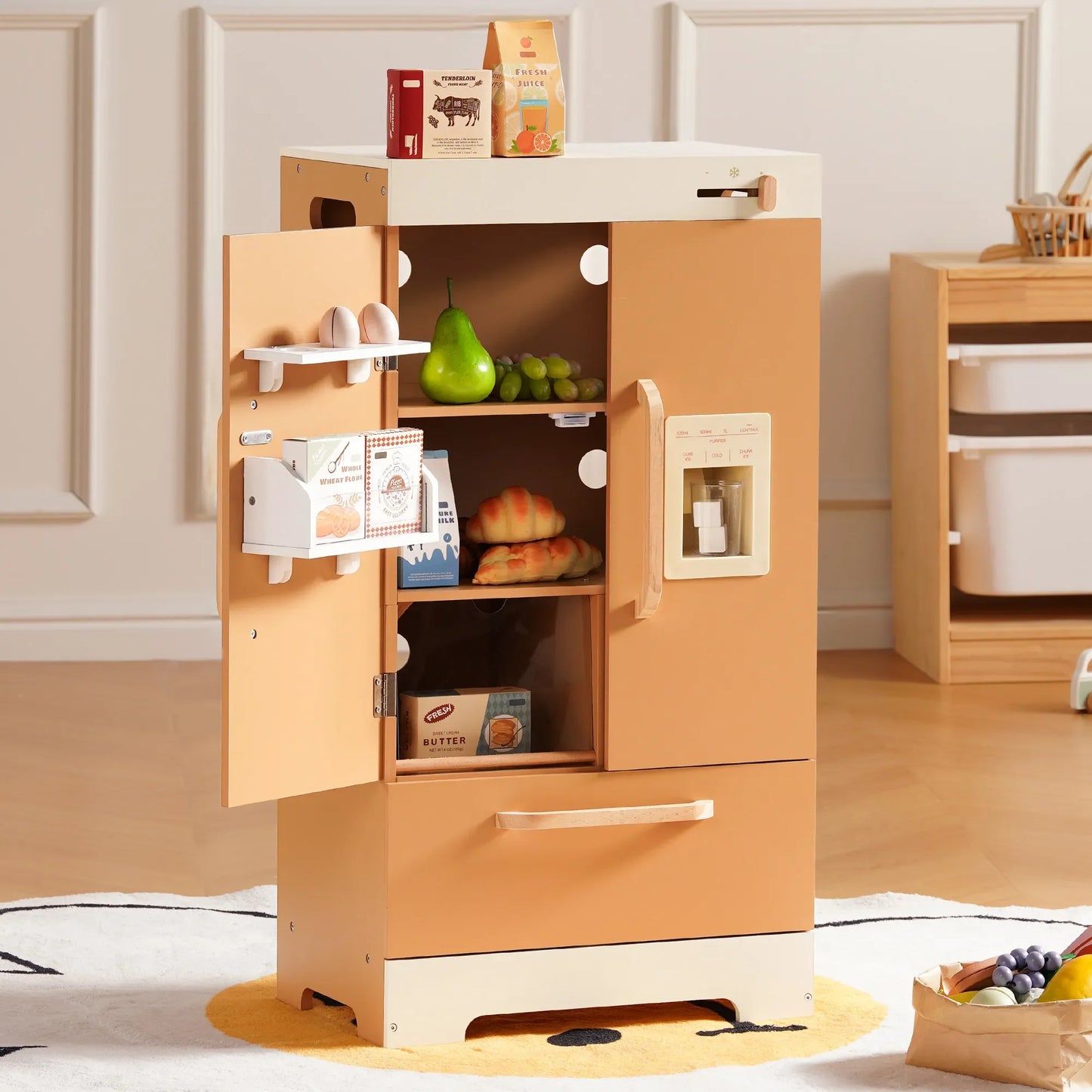 Robotime Wooden Kitchen Playset Washing Machine Dishwasher