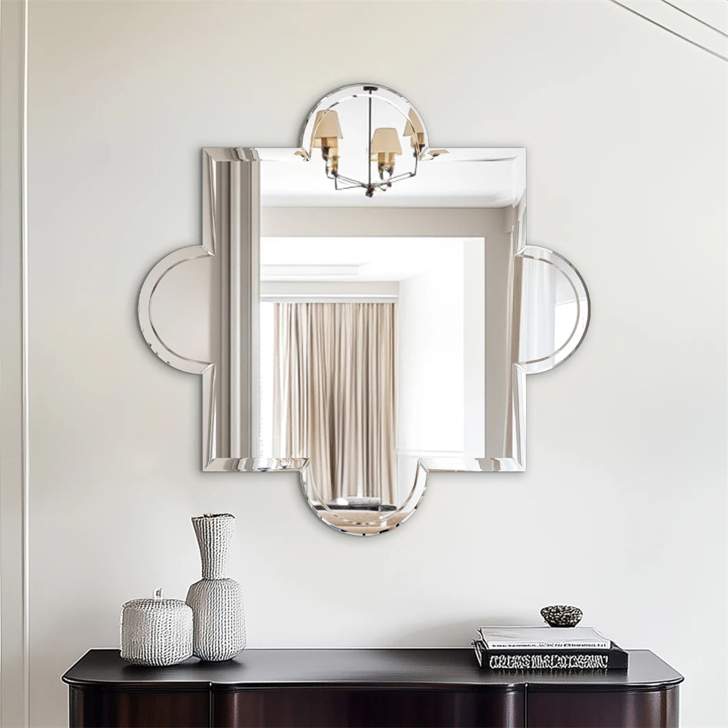 BORWARTH Frameless Wall Mirror Beveled Edge for Vanity