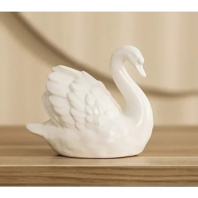 Your Charmed Home Store Lovers Swan Ceramic Trinket Kawaii