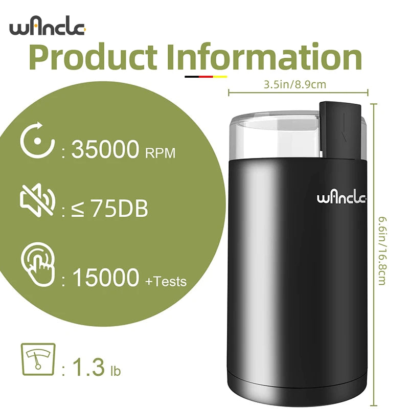 KIRAINAFLY 200W Coffee Bean Grinder Multifunctional Kitchen