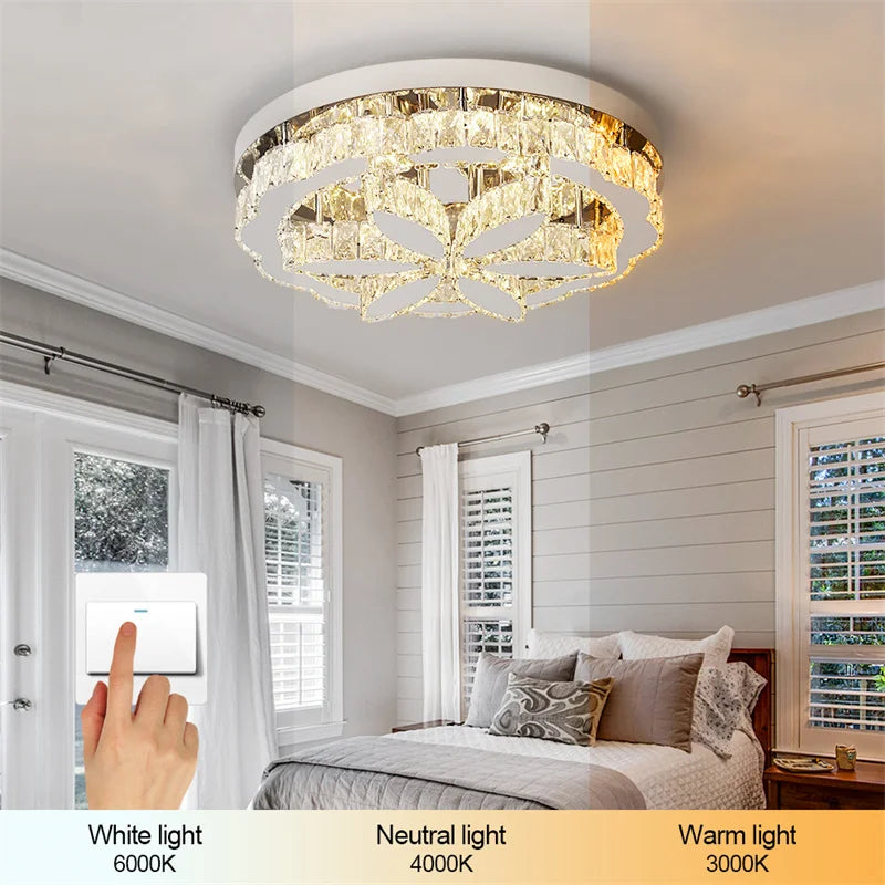 Your Charmed Home Store Deckrico Led Crystal Chandelier