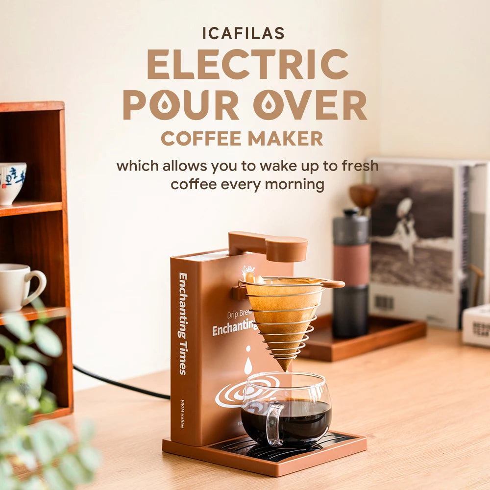 Capadeli Automatic Electric Pour Over Coffee Maker With Filter