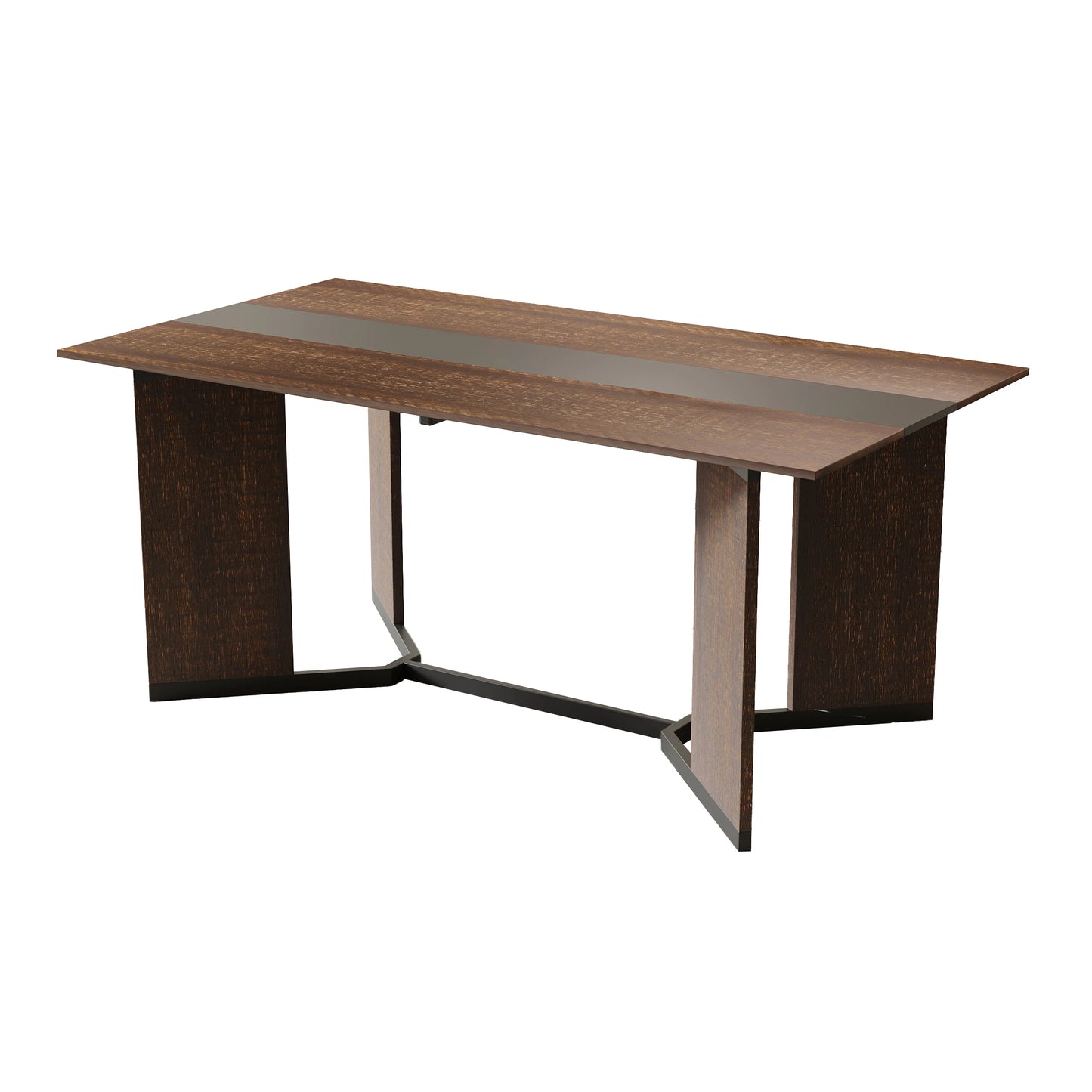 QiaoShiRenFinishes Rectangular Dining Table for 8 People