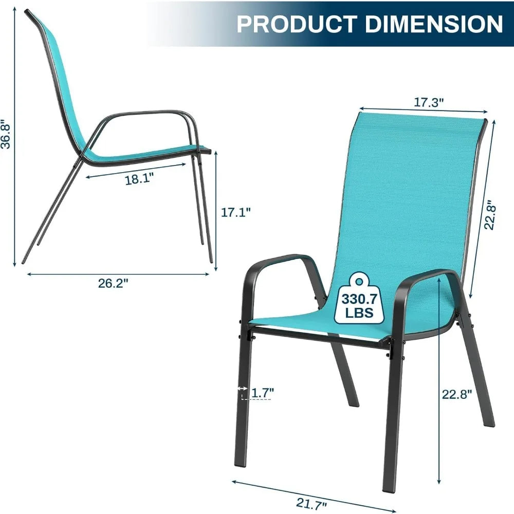 Patio Dining Chairs Stackable All Weather Teslin Chair