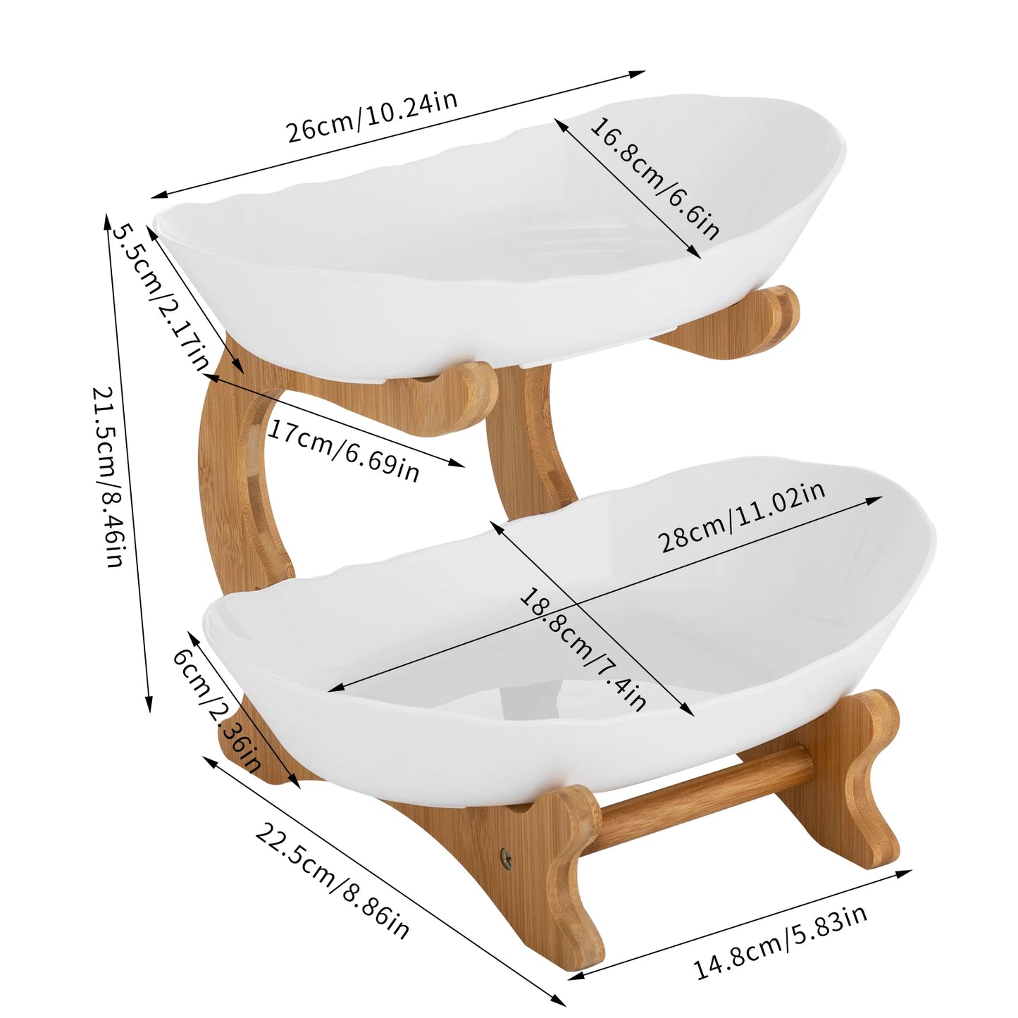 Your Charmed Home Store Two Tier Fruit Bowl Kitchen Counter