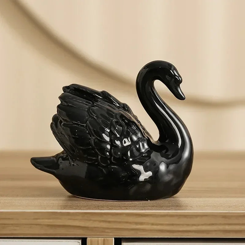 Your Charmed Home Store Lovers Swan Ceramic Trinket Kawaii