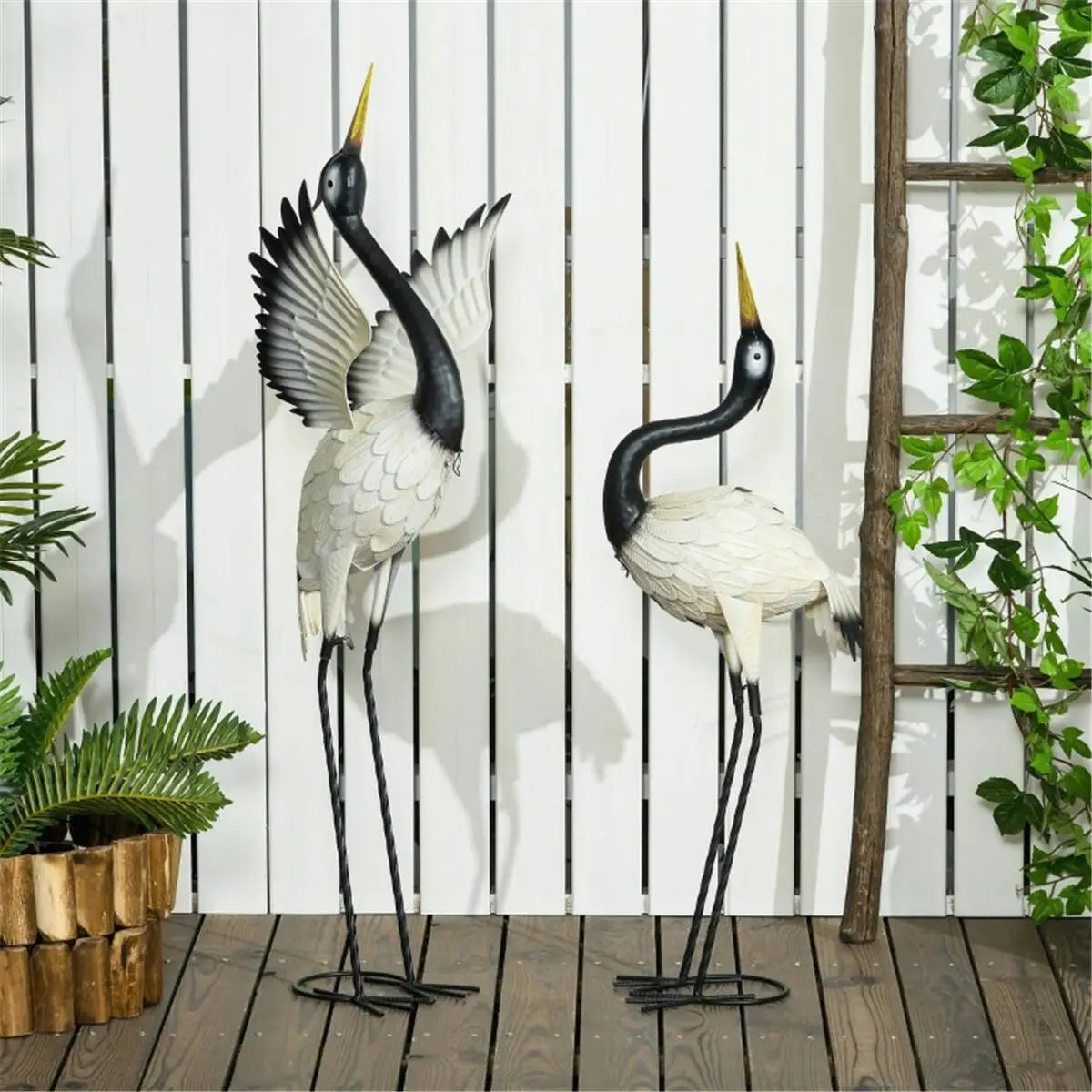 Hign-concerned Garden Heron Statues Set For Outdoors
