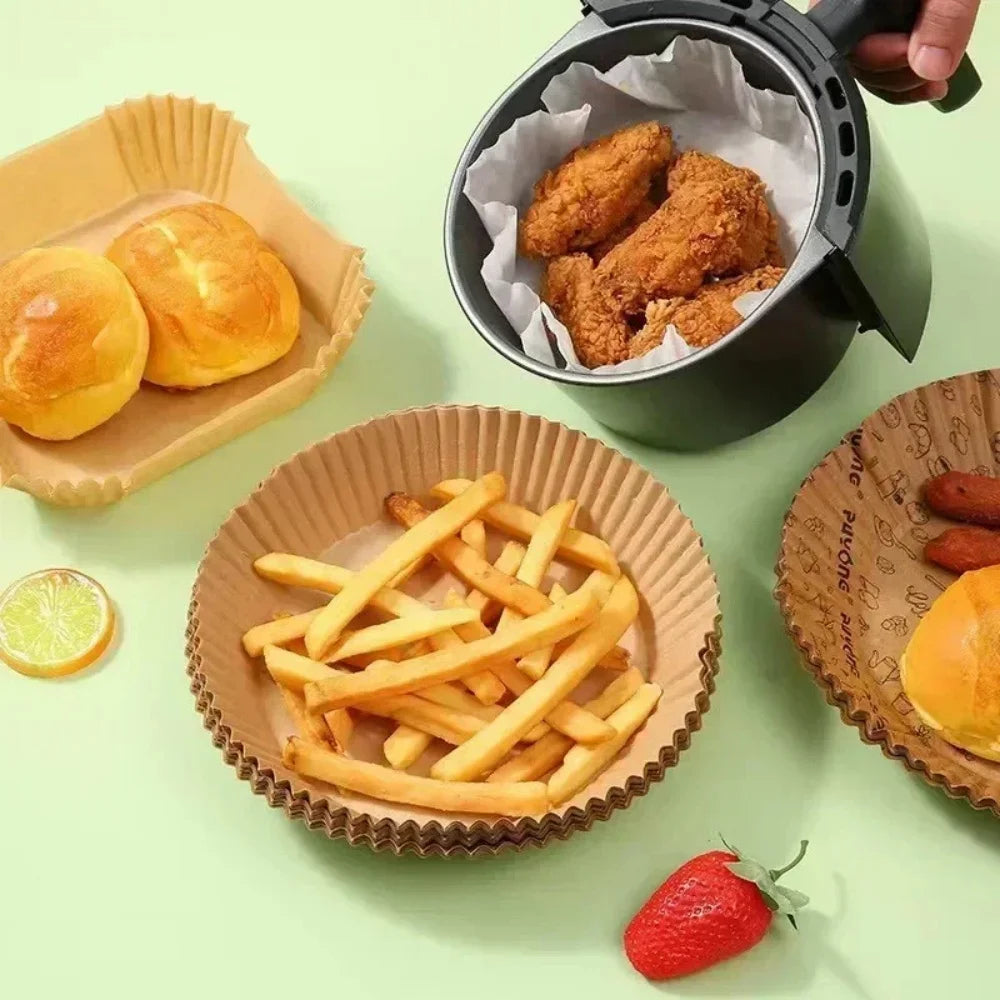 Air Fryer Paper Disposable Square Round Pastry Molds Nonstick Pads