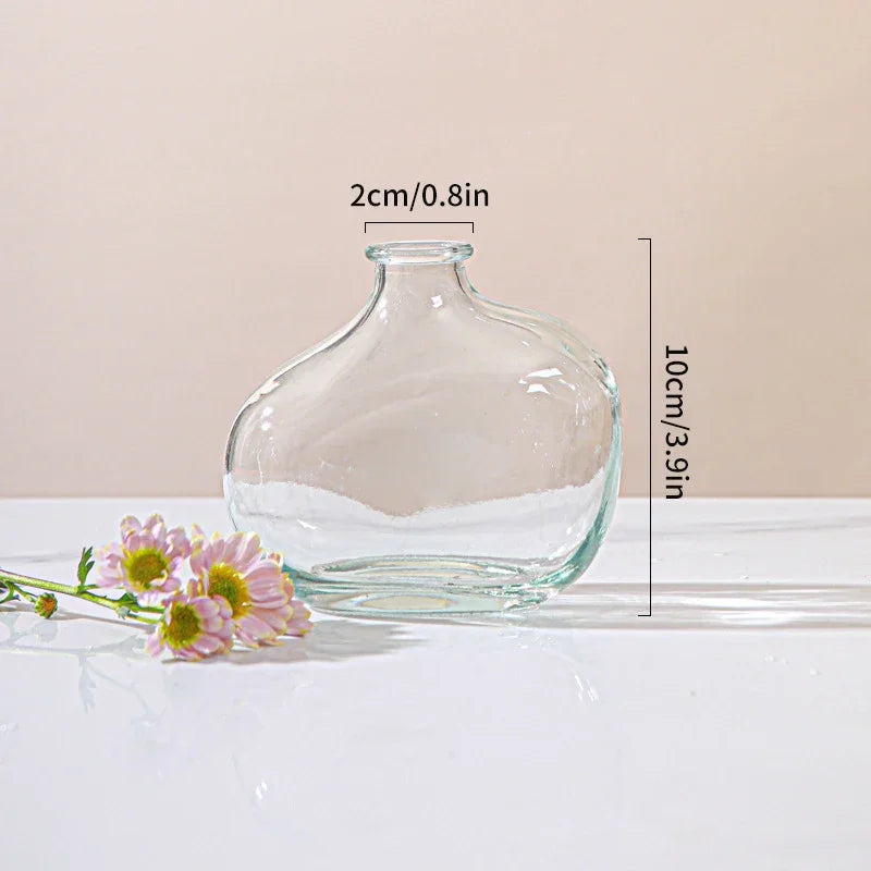 Function Retro Glass Flower Vase Hydroponic Bottle Decor