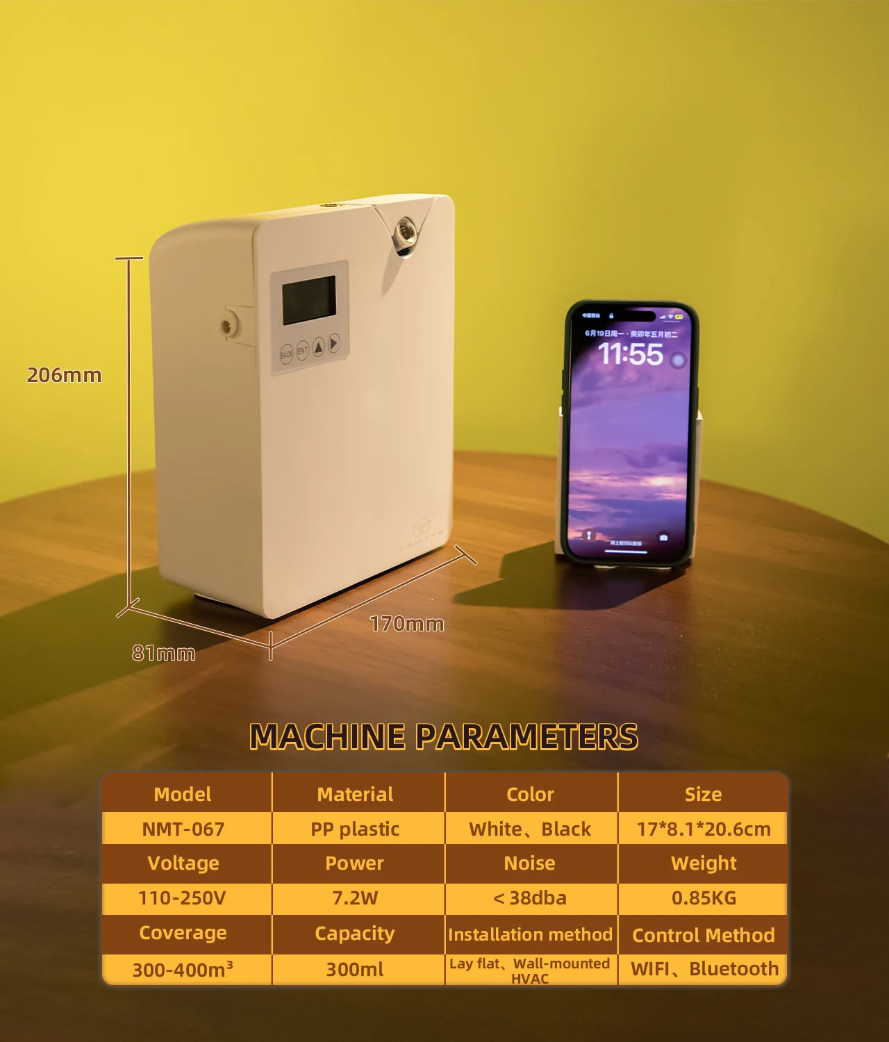 Namstec Aroma Diffuser WiFi Bluetooth Room Fragrance