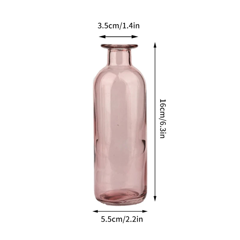 Function Retro Glass Flower Vase Hydroponic Bottle Decor