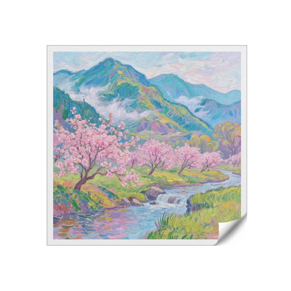 Four Seasons Canvas Oil Painting Wall Art Modern Landscape