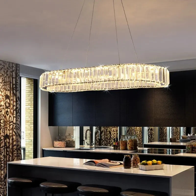 GreeLustr Luxury LED Pendant Light Crystal Chandelier