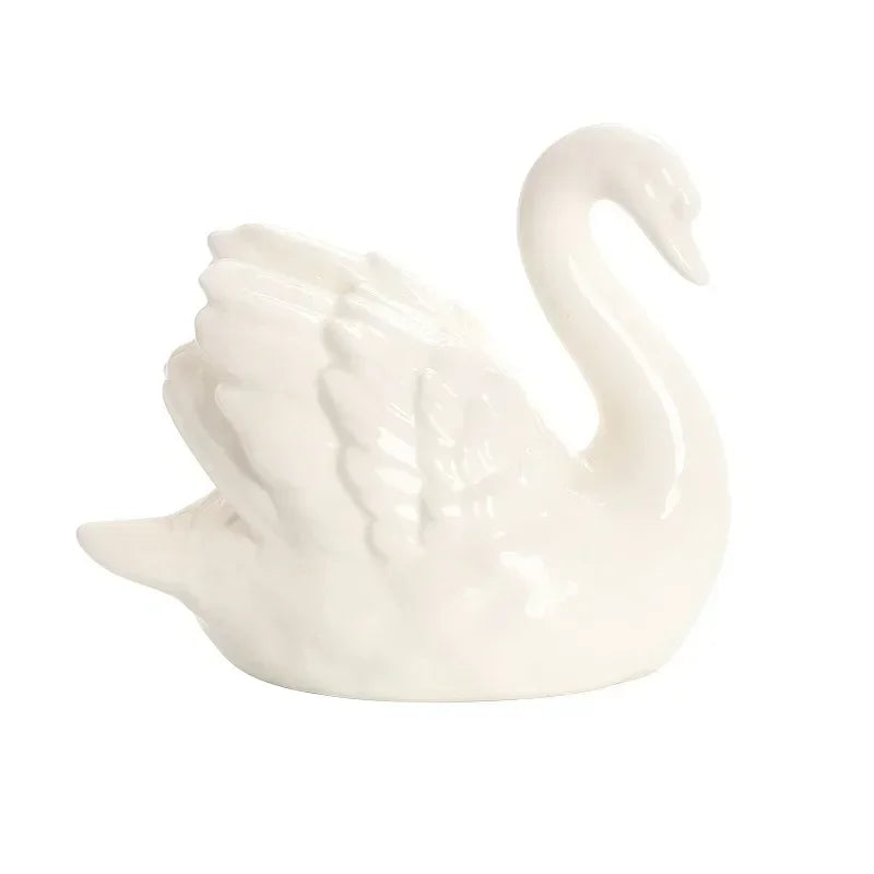 Your Charmed Home Store Lovers Swan Ceramic Trinket Kawaii