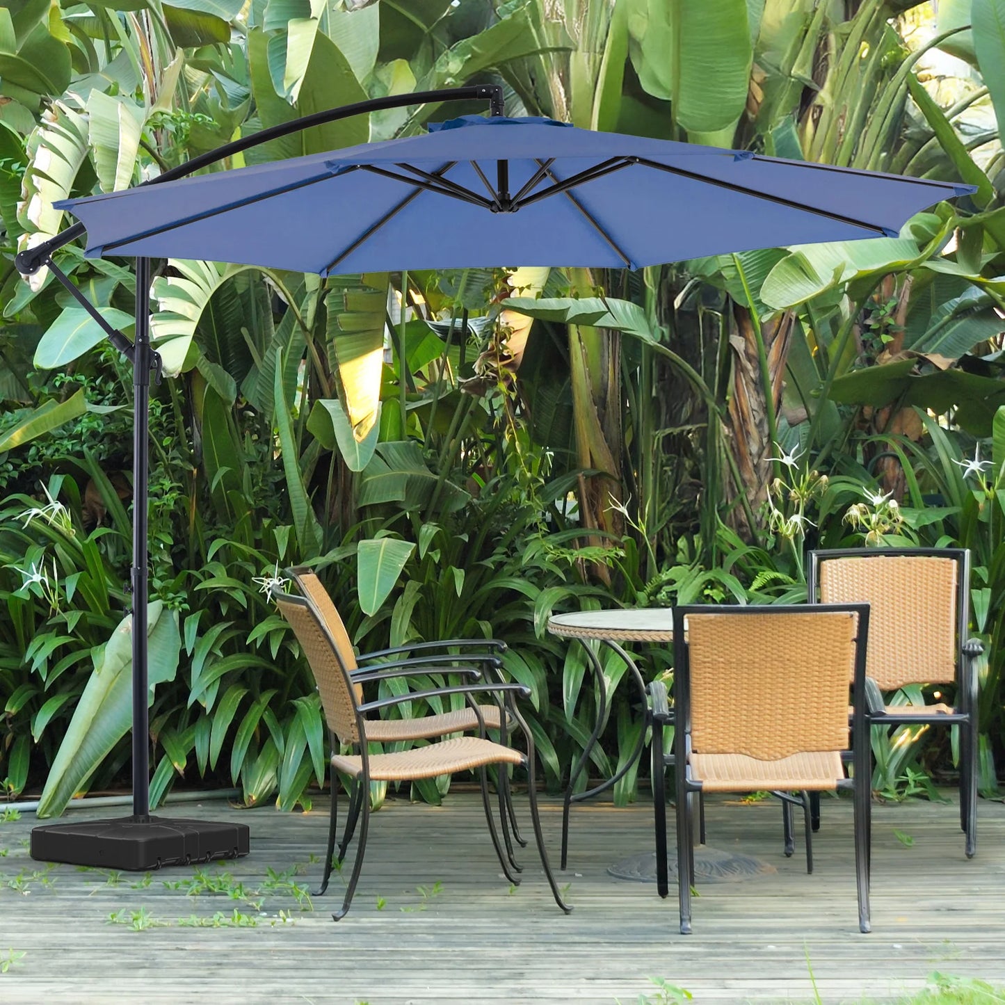 JHK Outdoor Patio Cantilever Umbrella UV Protection Tilt